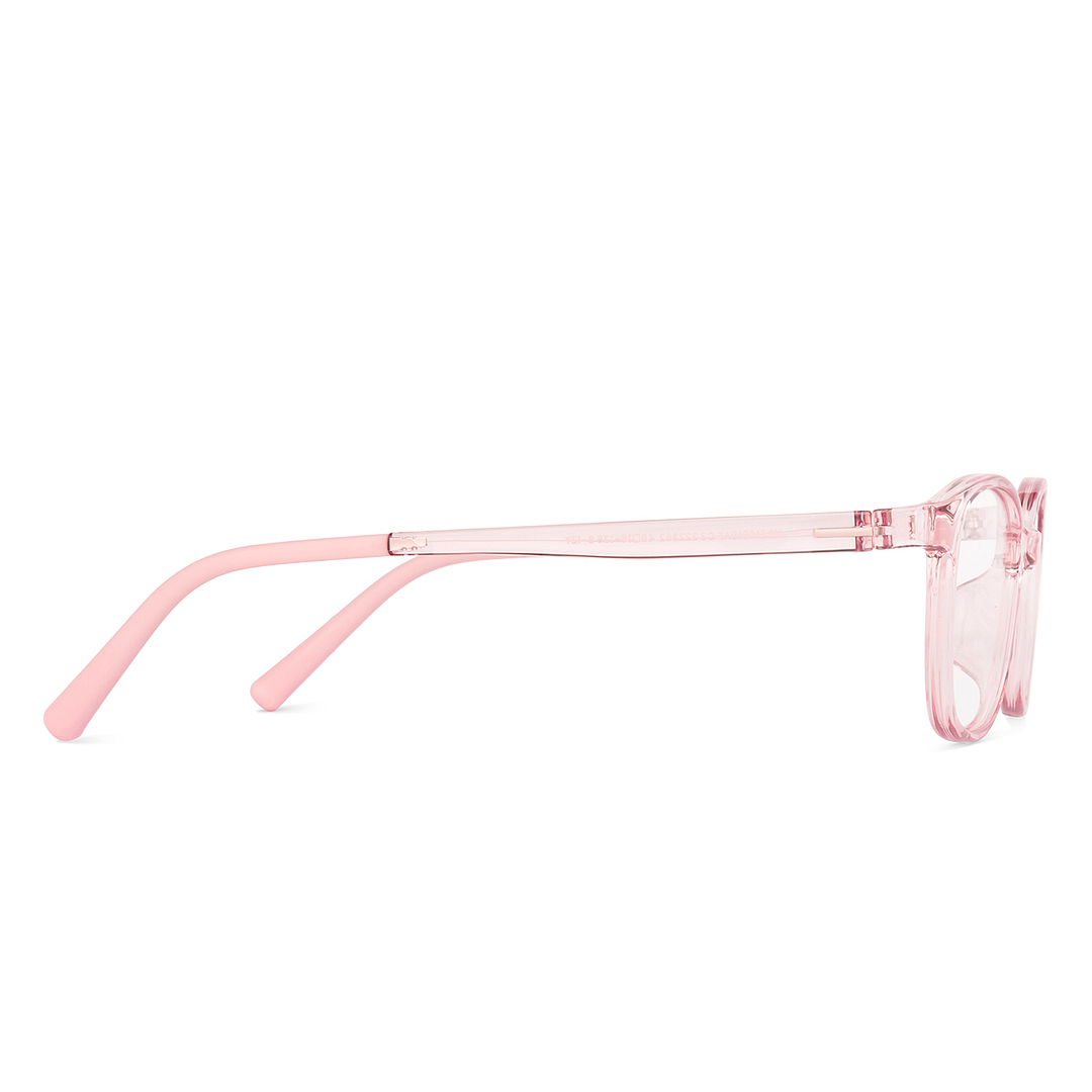 Hooper Pink Transparent Full Rim Rectangle left side