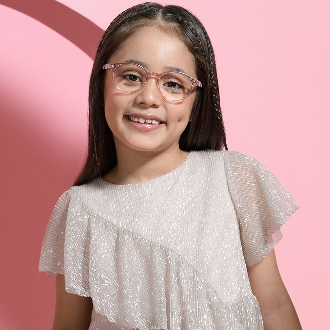 Hooper Online Pink Transparent Full Rim Round left side
