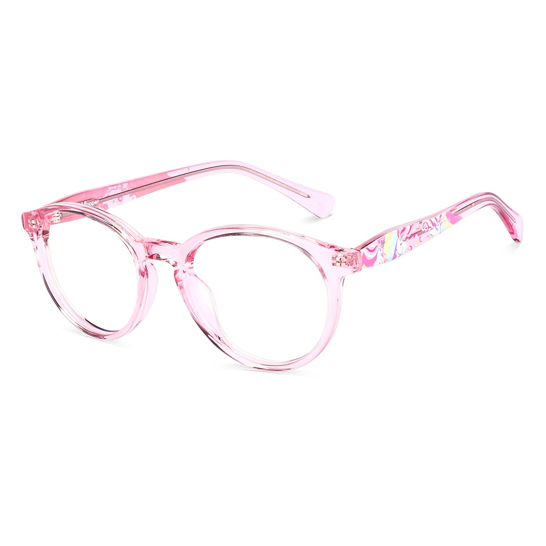 Hooper Online Pink Transparent Full Rim Round left side