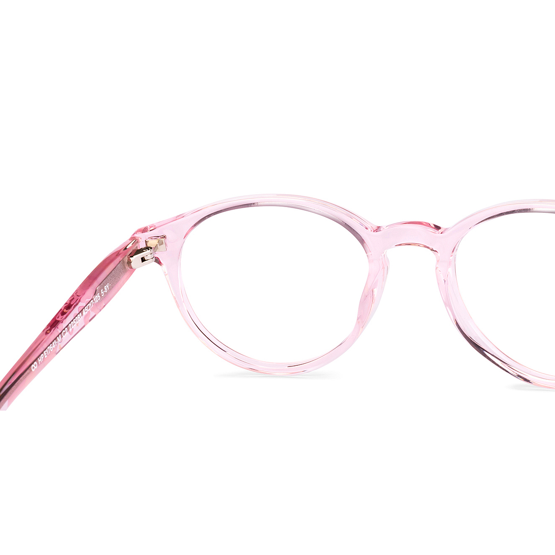Hooper Online Pink Transparent Full Rim Round right side