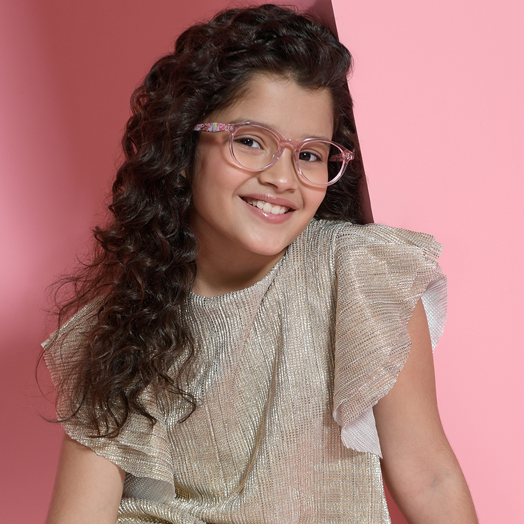 Hooper Online Pink Transparent Full Rim Round right side