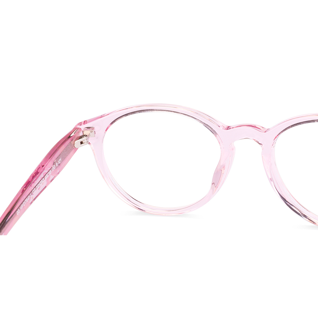 Hooper Online Pink Transparent Full Rim Round left side