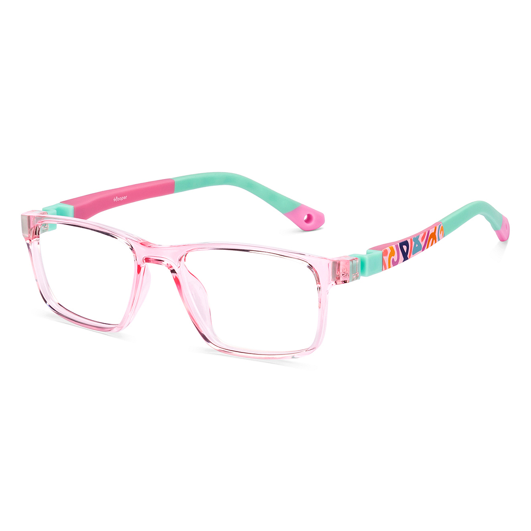 Hooper Online Pink Transparent Full Rim Rectangle left side