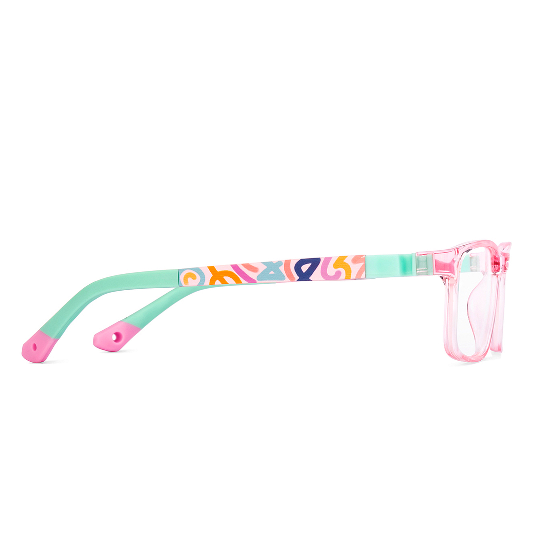 Hooper Online Pink Transparent Full Rim Rectangle left side