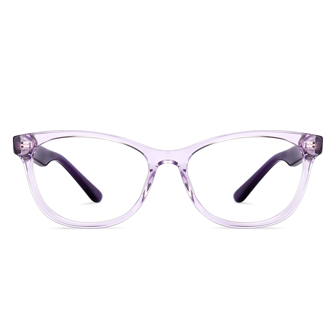 Buy Kids Glasses: Transparent Purple Full Rim Cat Eye Kids 8-12