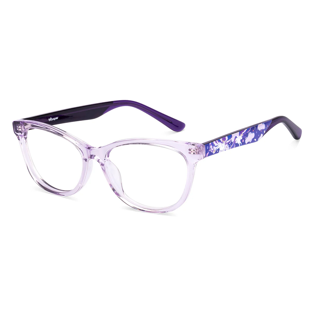 Hooper Online Purple Transparent Full Rim Cat Eye right side