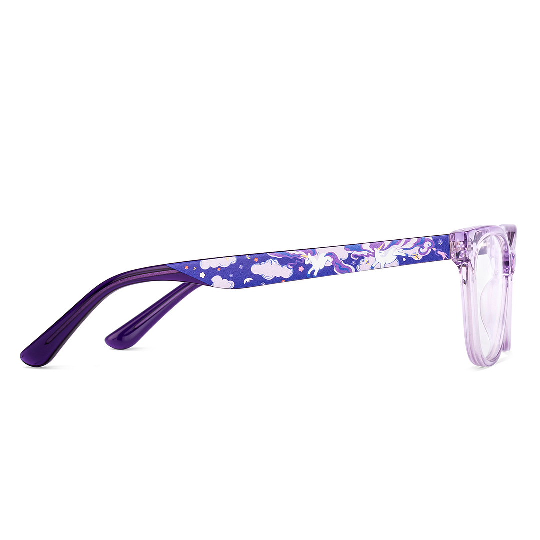 Hooper Online Purple Transparent Full Rim Cat Eye left side