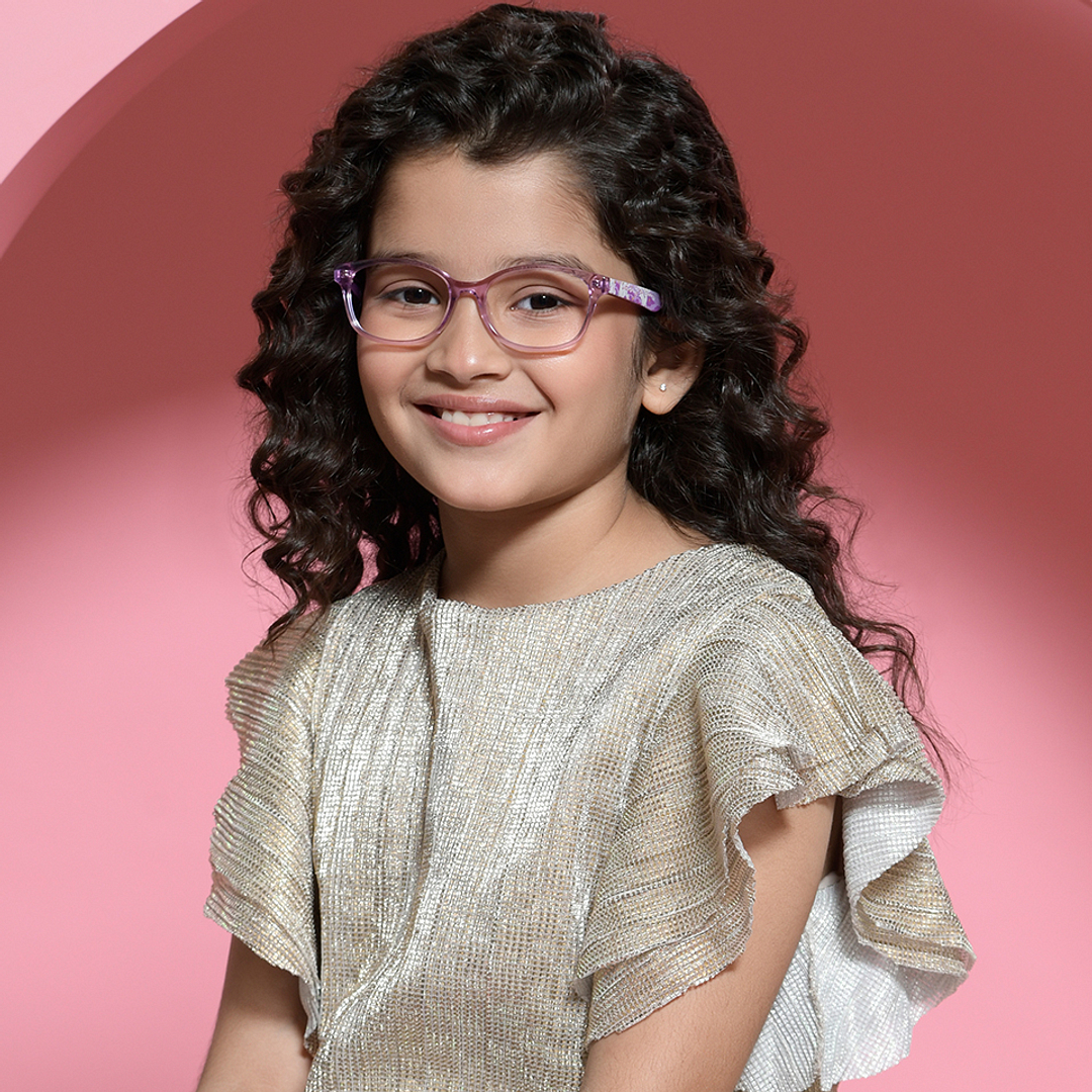 Hooper Purple Transparent Full Rim Cat Eye right side