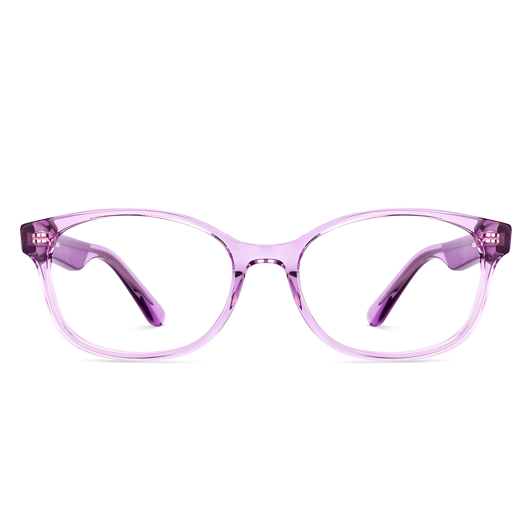 Hooper Purple Transparent Full Rim Cat Eye right side