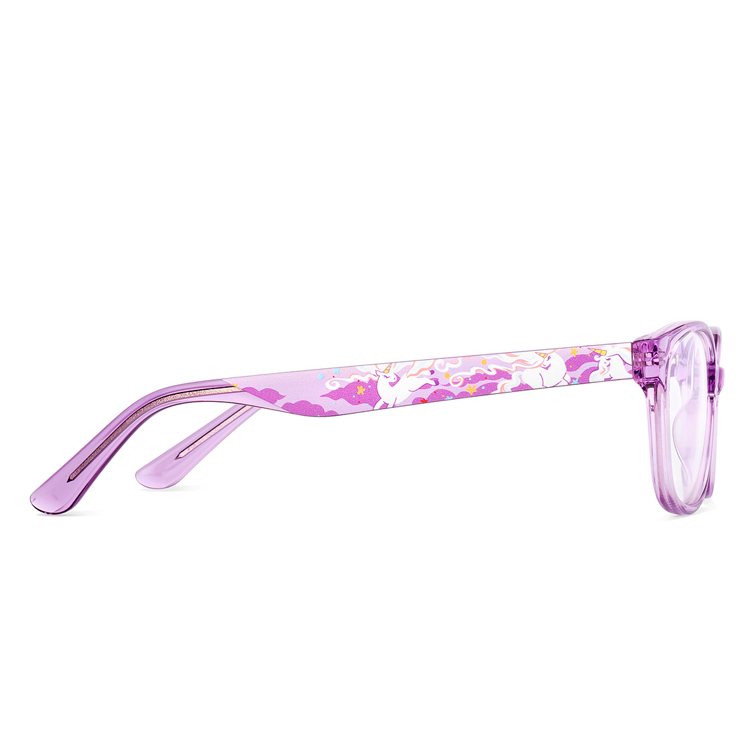 Hooper Purple Transparent Full Rim Cat Eye left side