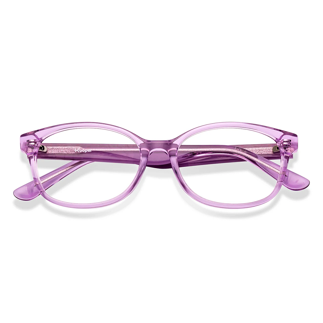 Hooper Purple Transparent Full Rim Cat Eye left side