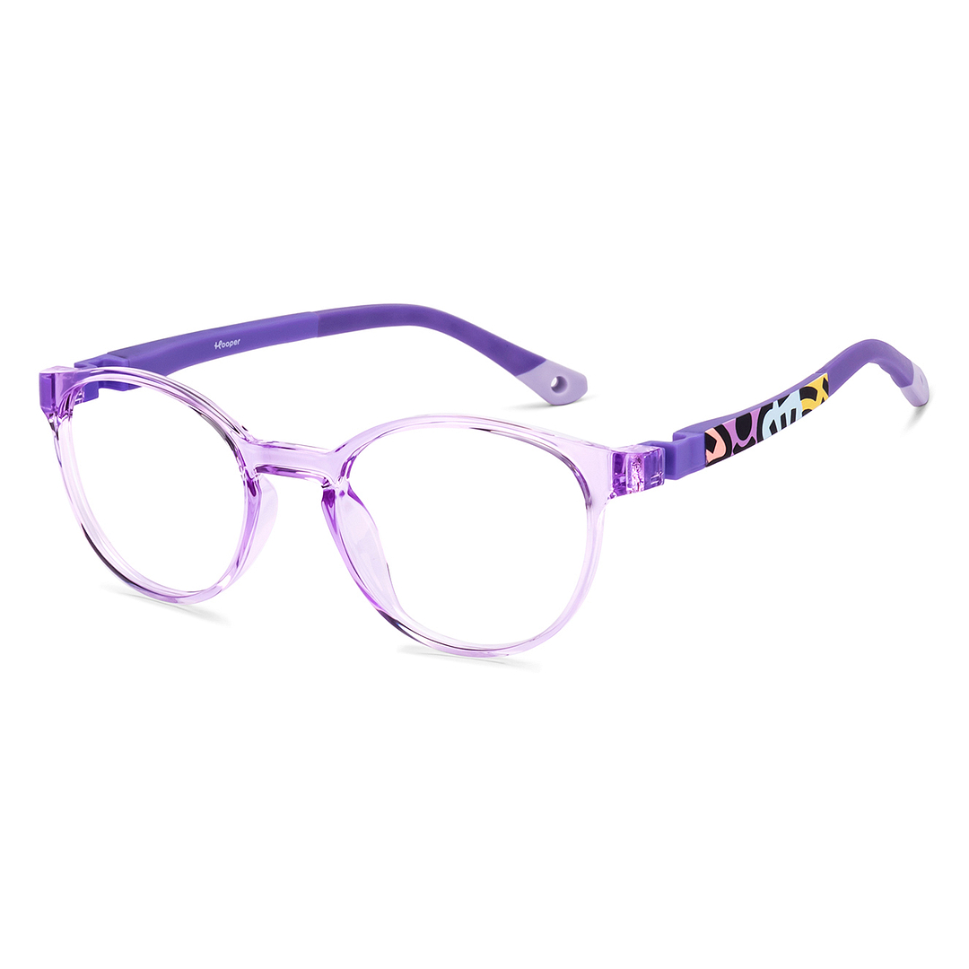 Hooper Online Purple Transparent Full Rim Round left side