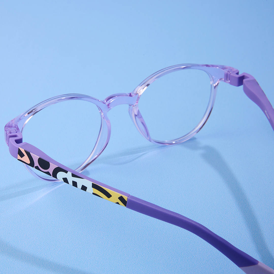 Hooper Online Purple Transparent Full Rim Round left side
