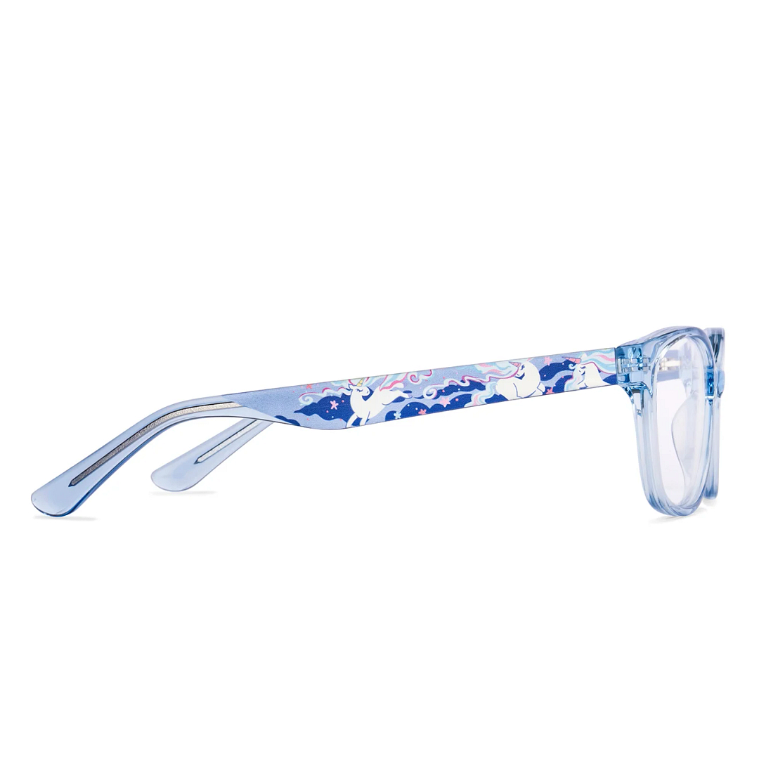 Hooper Online Blue Transparent Full Rim Cat Eye left side