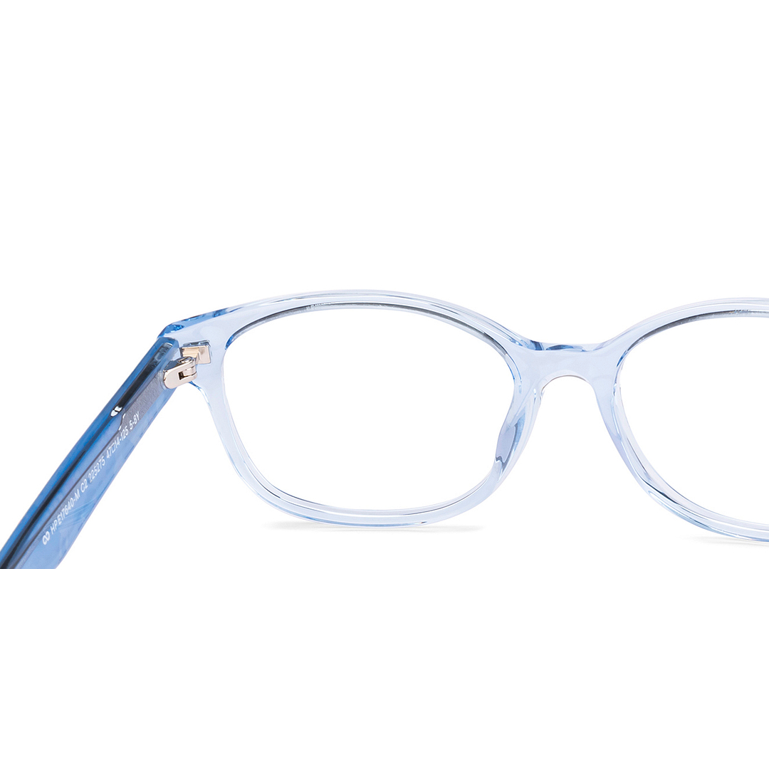 Hooper Online Blue Transparent Full Rim Cat Eye right side