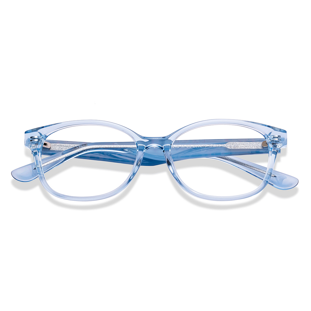 Hooper Online Blue Transparent Full Rim Cat Eye left side