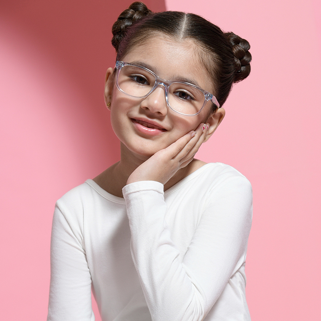 Hooper Blue Transparent Full Rim Rectangle right side