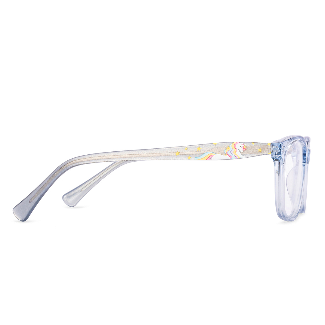 Hooper Blue Transparent Full Rim Rectangle left side