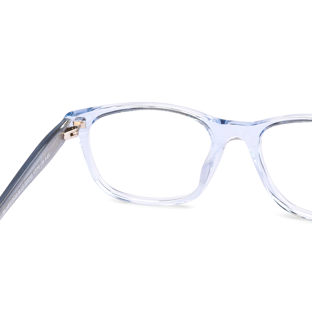 Hooper Blue Transparent Full Rim Rectangle right side