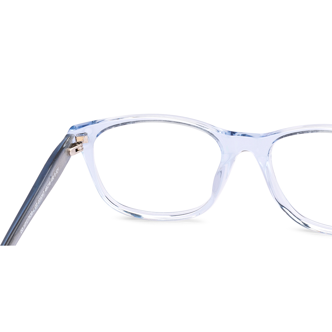 Hooper Blue Transparent Full Rim Rectangle right side