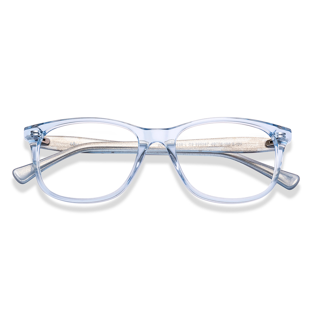 Hooper Blue Transparent Full Rim Rectangle left side