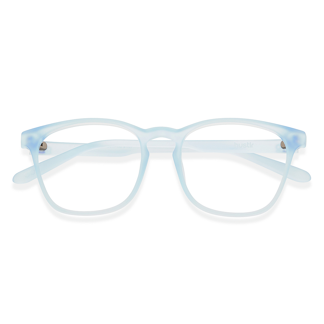 Hooper Sky Blue Full Rim Square left side