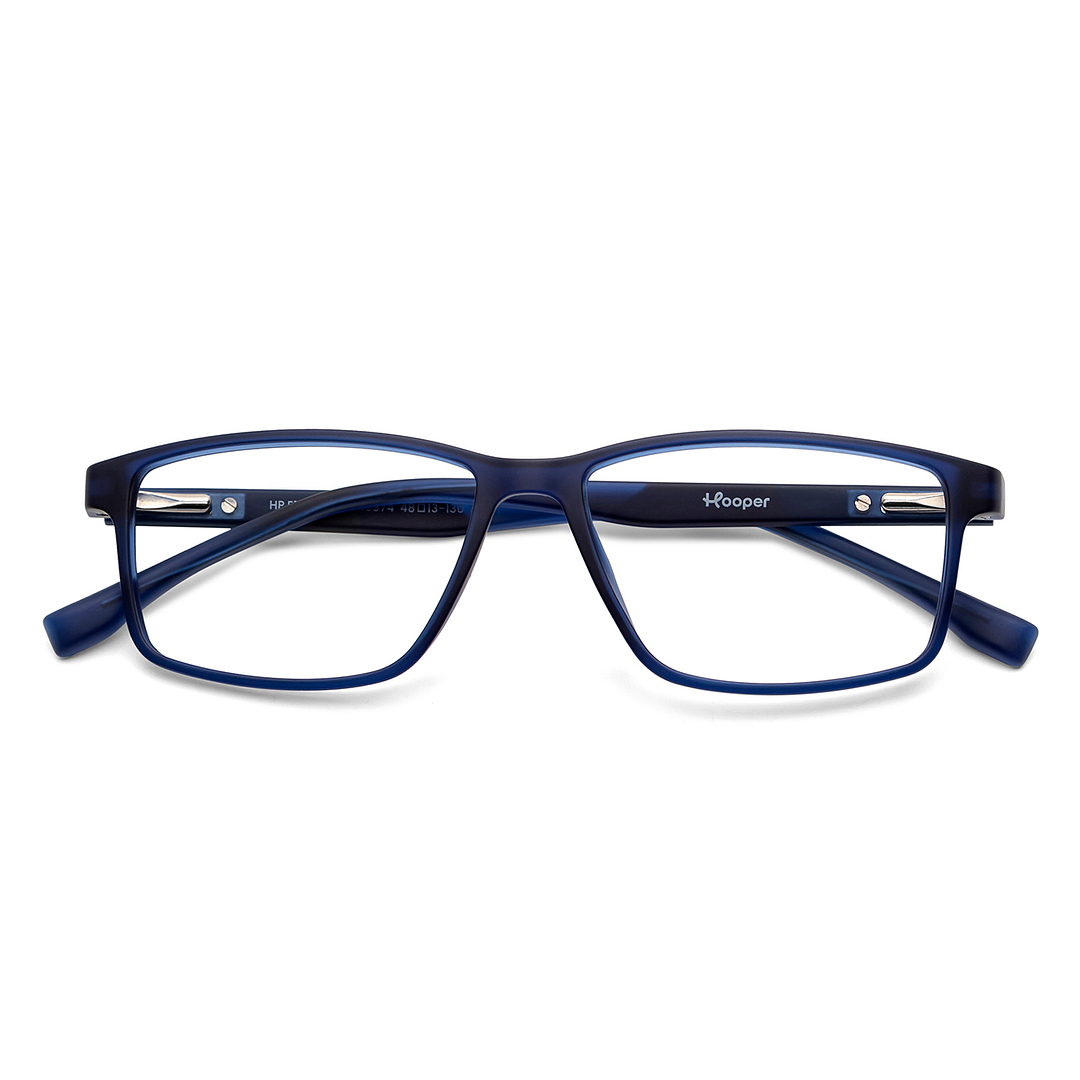 Hooper Sky Blue Full Rim Rectangle left side