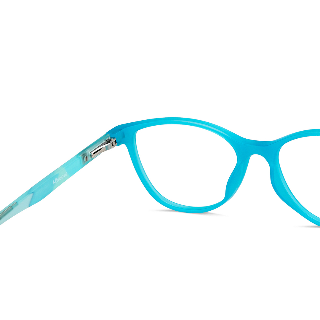 Hooper Online Sky Blue Full Rim Cat Eye right side