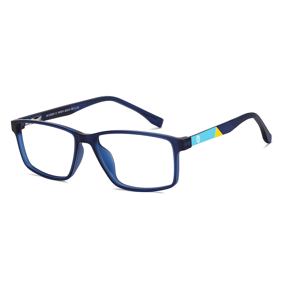 Hooper Sky Blue Full Rim Rectangle left side