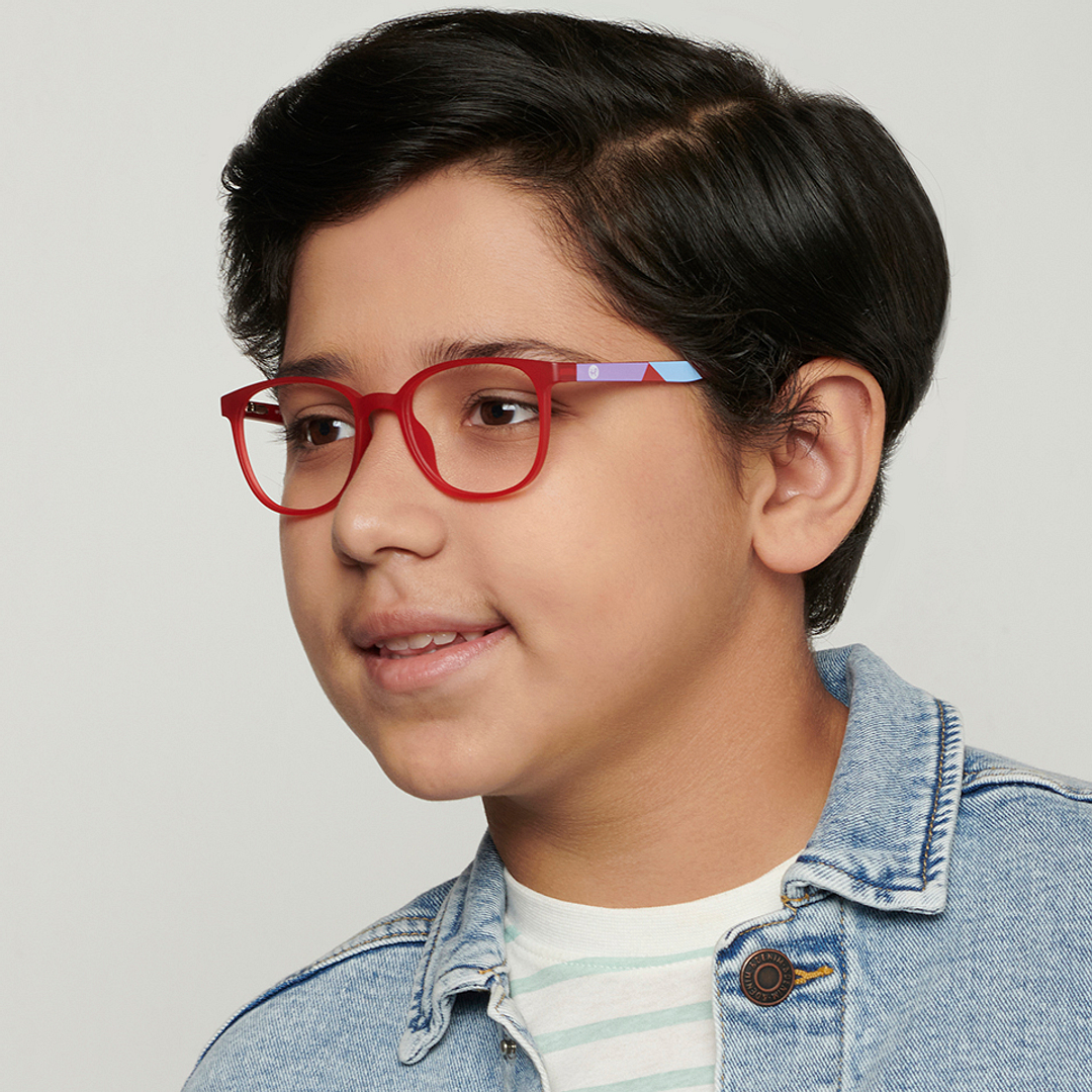 Hooper Online Red Full Rim Rectangle left side