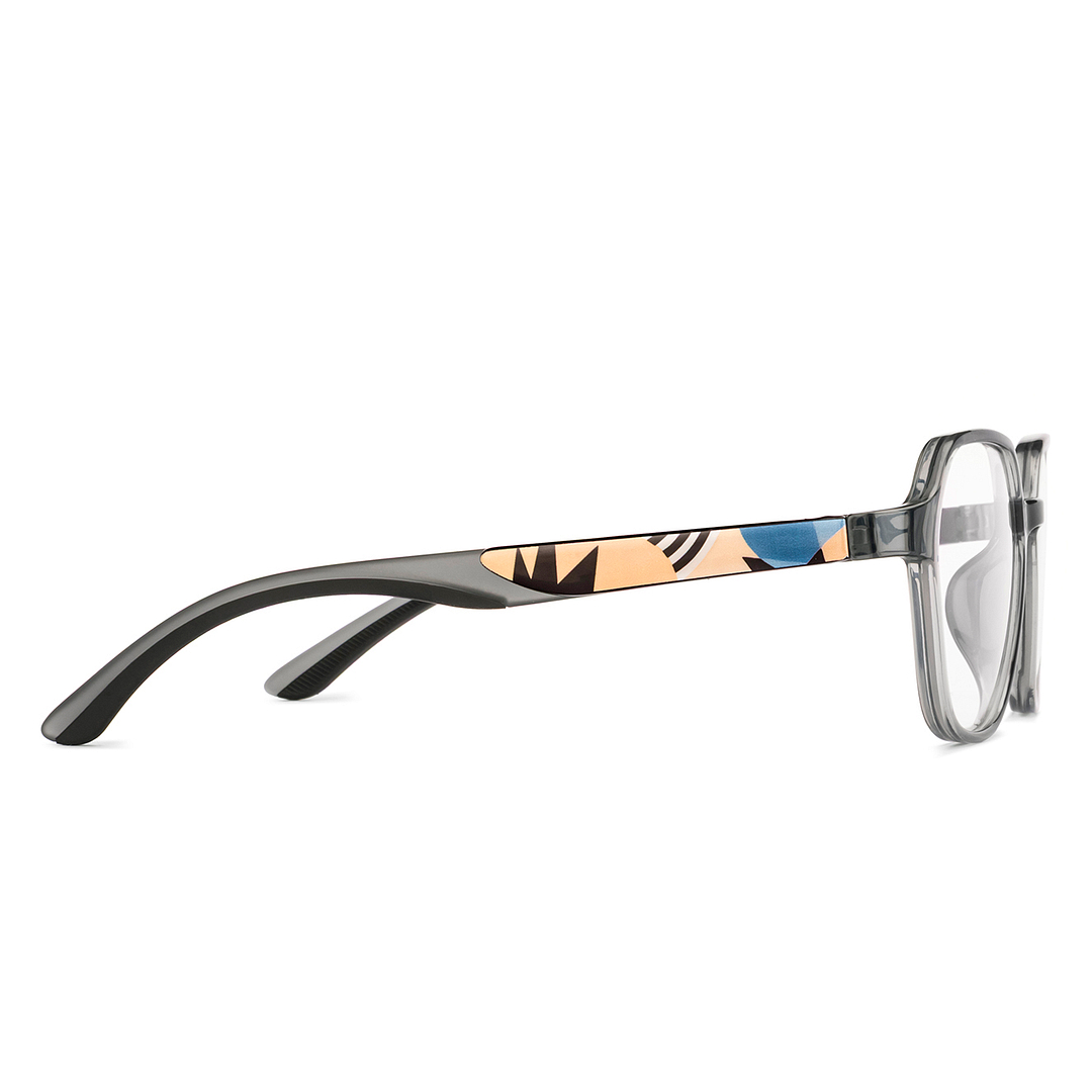 Hooper Light Grey Full Rim Geometric left side