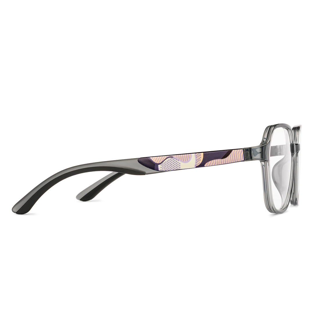 Hooper Light Grey Full Rim Geometric left side