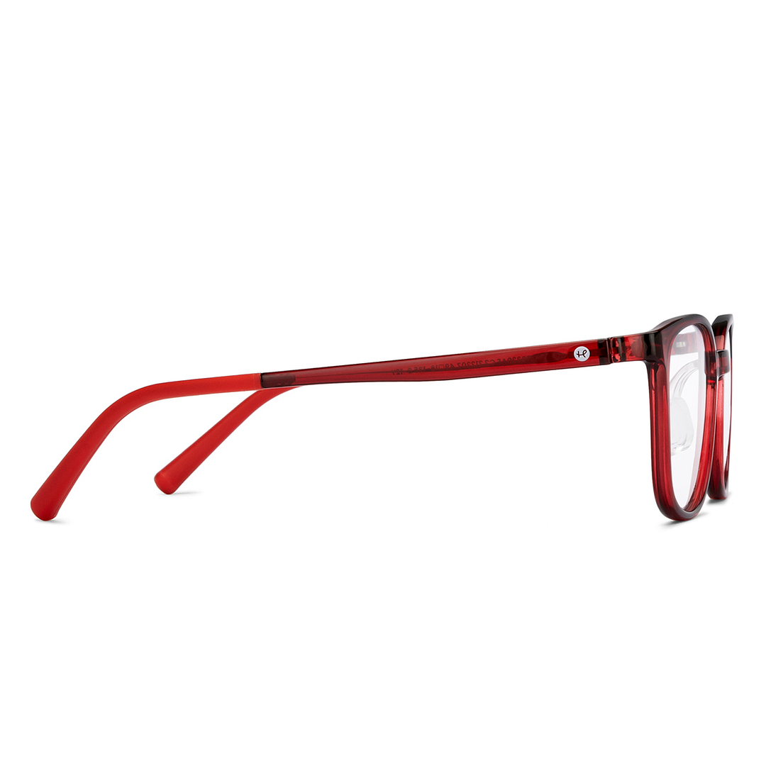 Hooper Red Full Rim Rectangle left side