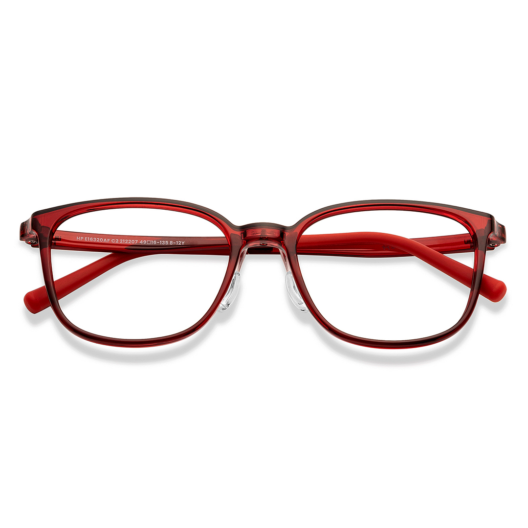 Hooper Red Full Rim Rectangle left side