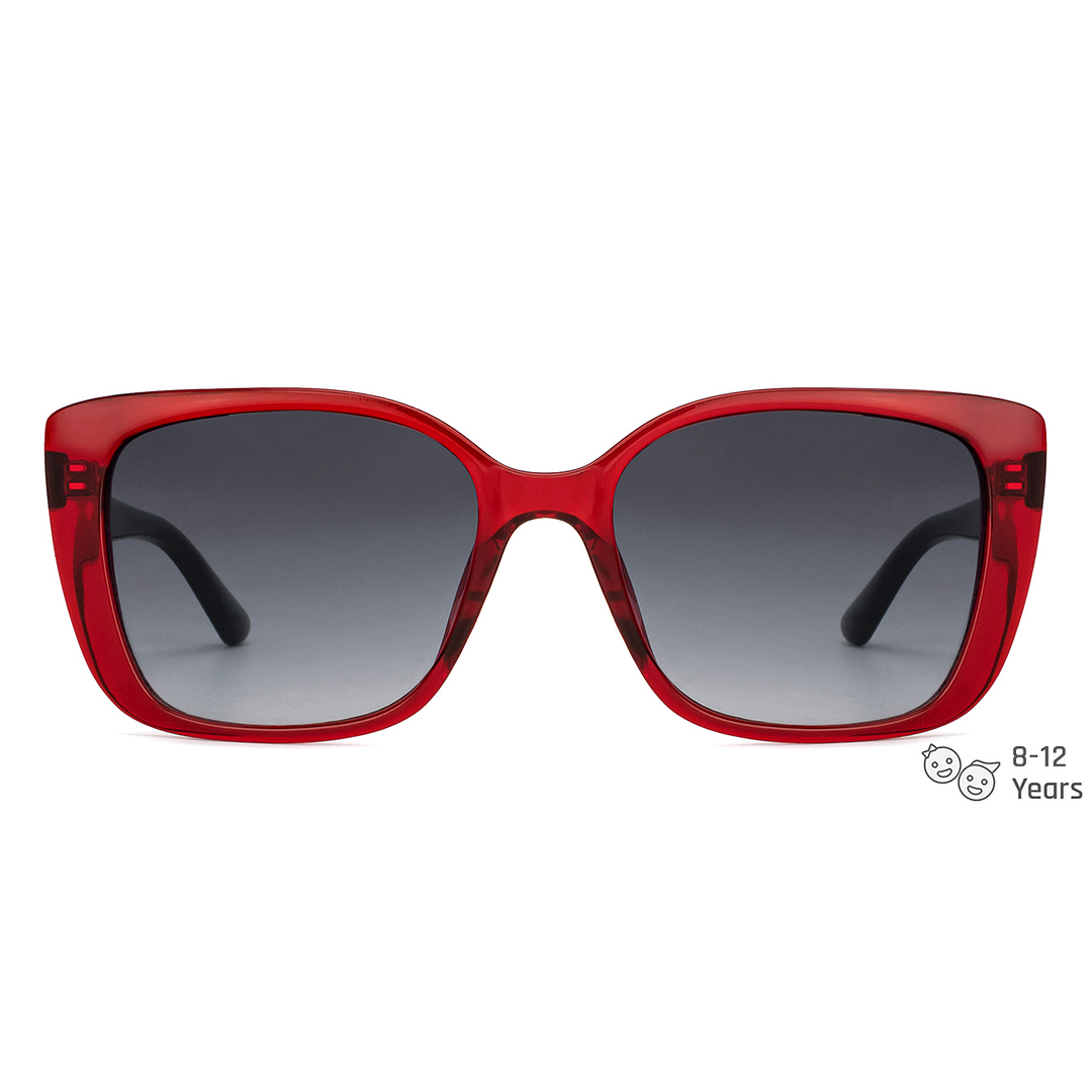 Hooper Red Full Rim Square left side