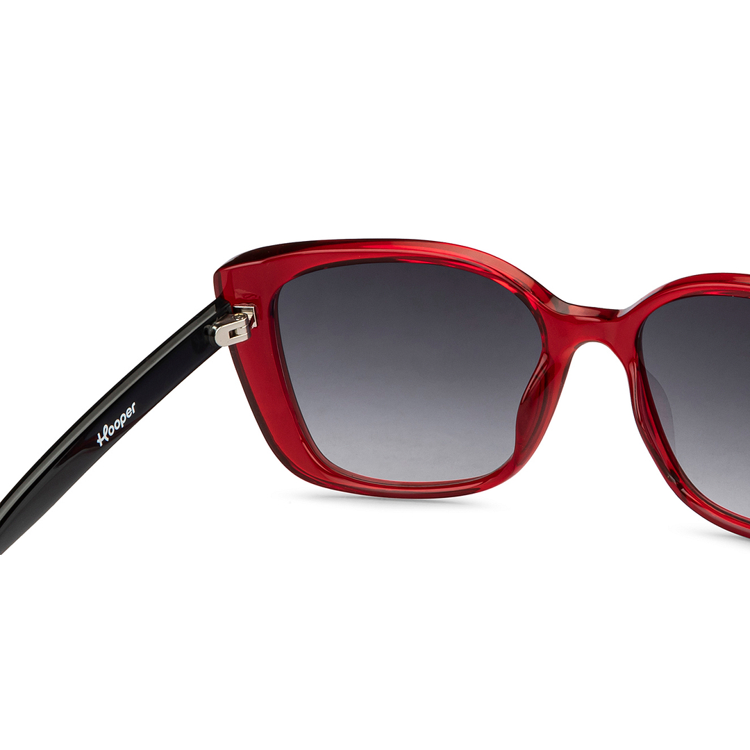 Hooper Red Full Rim Square right side