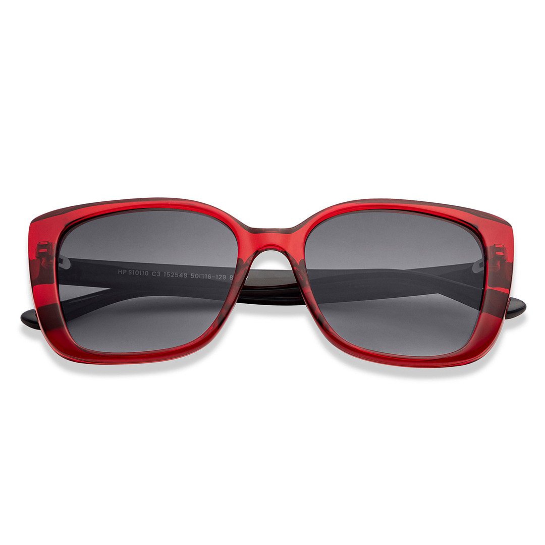 Hooper Red Full Rim Square left side