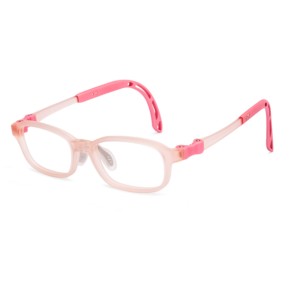 Hooper Pink Transparent Full Rim Rectangle left side