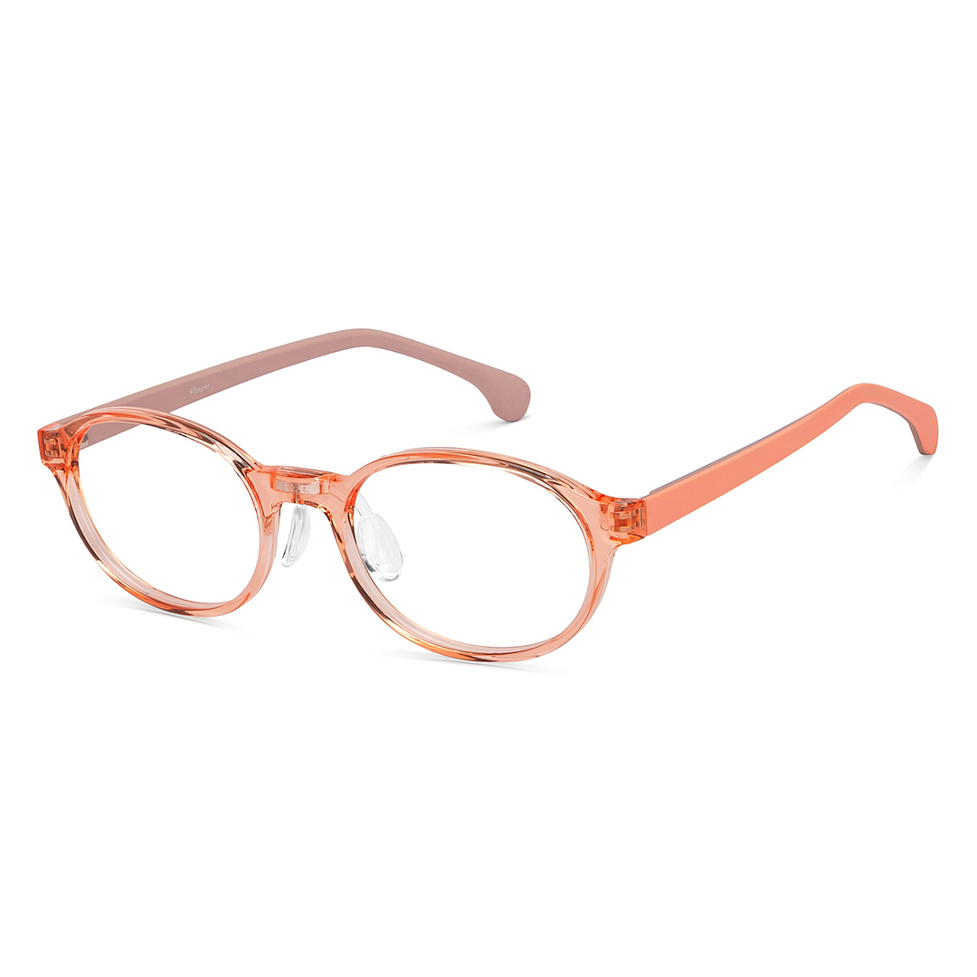 Hooper Orange Transparent Full Rim Round left side