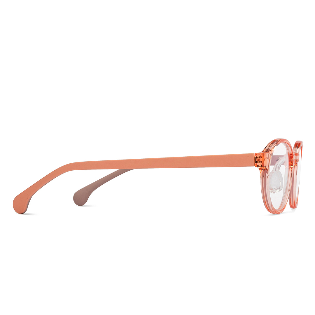 Hooper Orange Transparent Full Rim Round left side