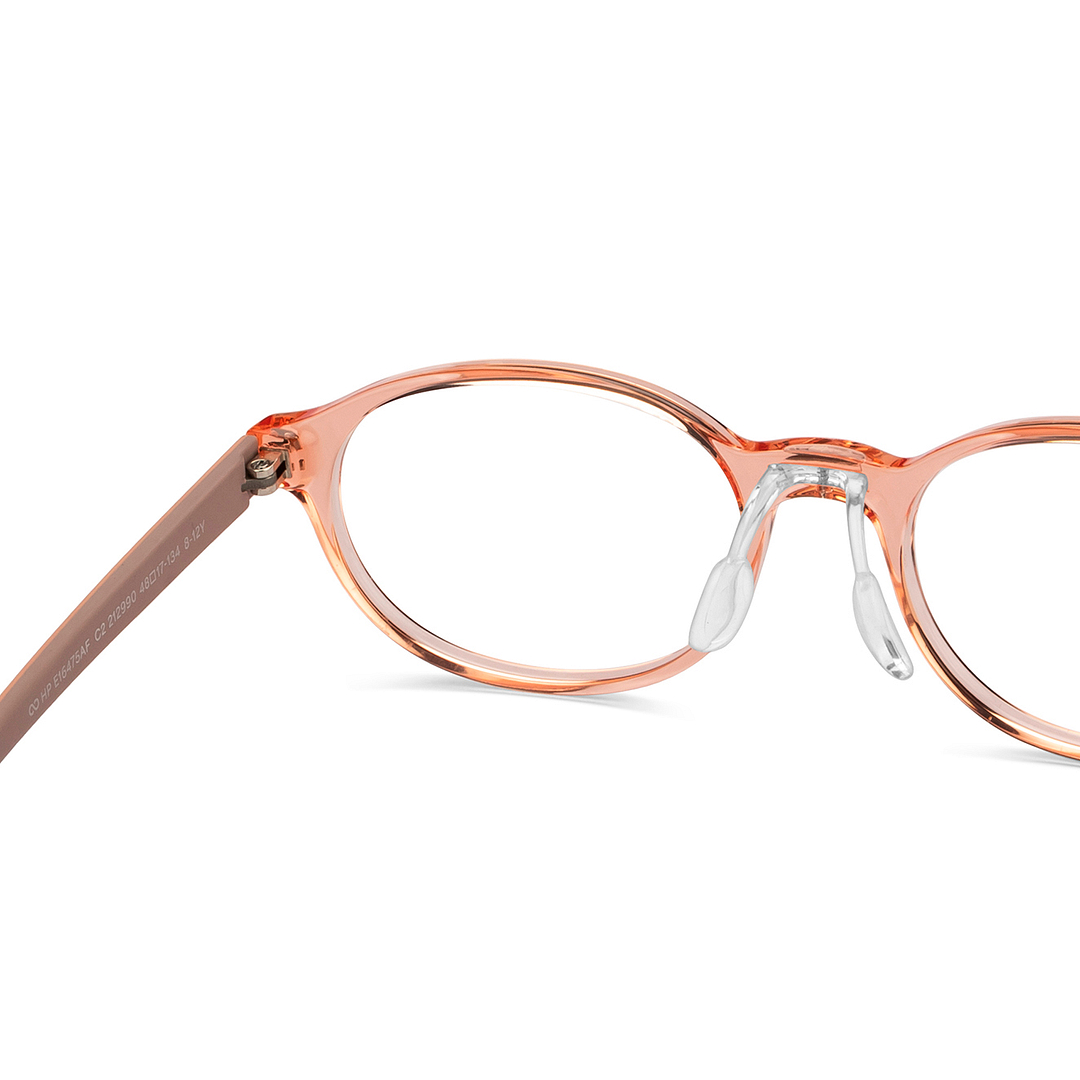 Hooper Orange Transparent Full Rim Round right side