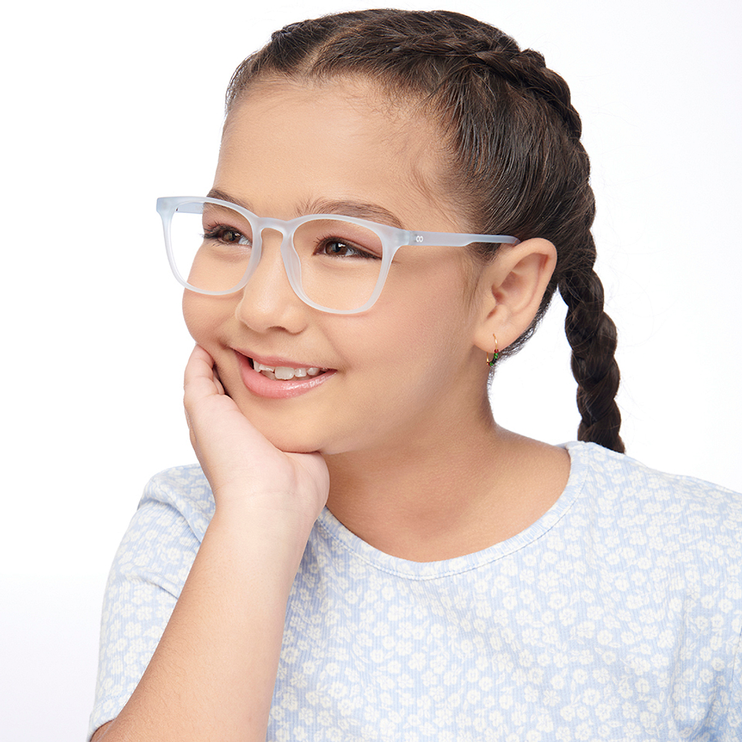 Hooper Sky Blue Full Rim Square left side