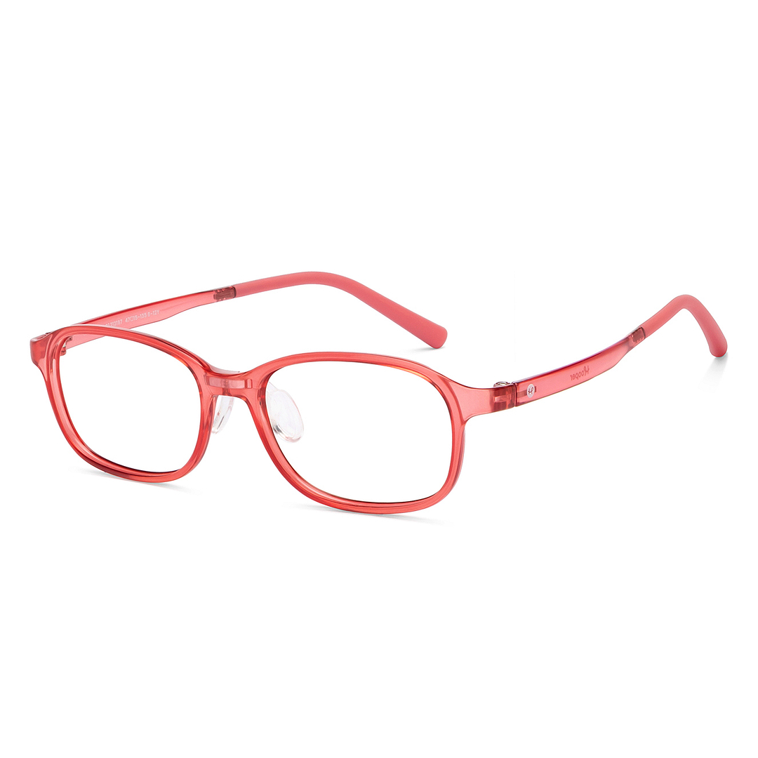 Hooper Pink Full Rim Rectangle left side