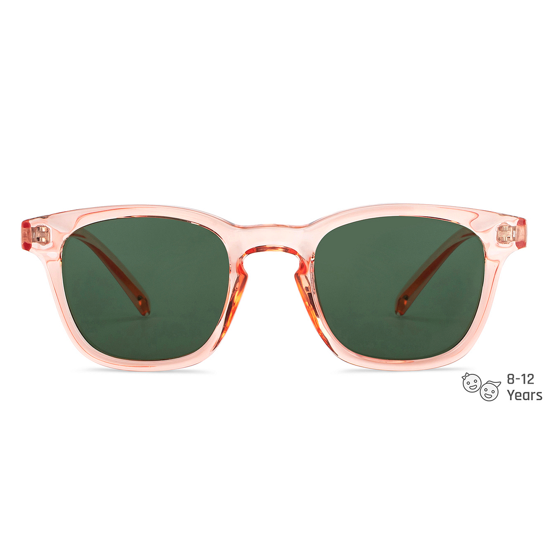 Hooper Pink Transparent Full Rim Square left side