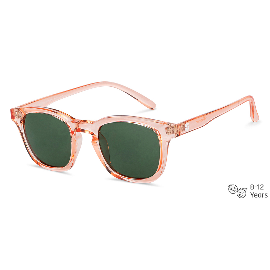 Hooper Pink Transparent Full Rim Square left side