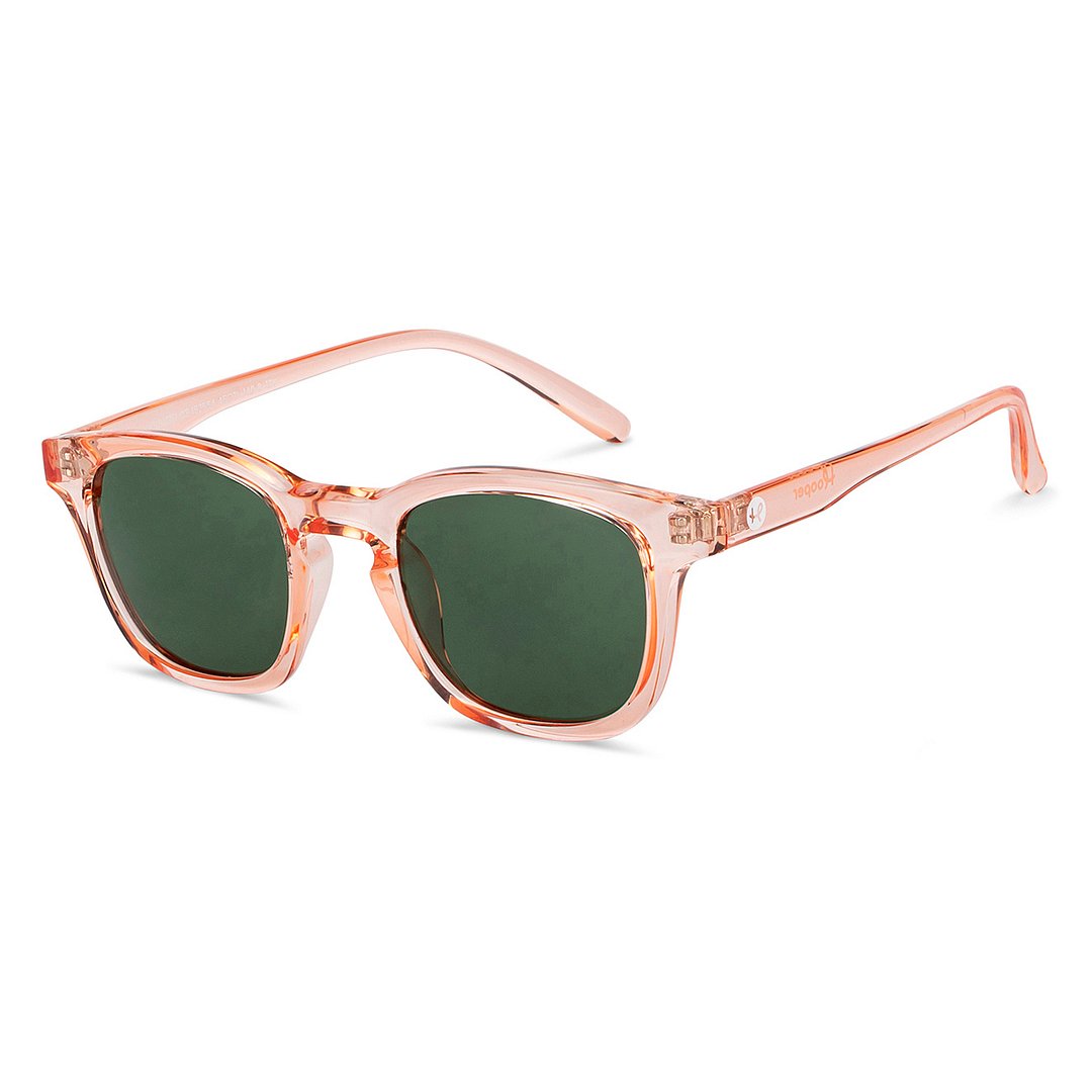Hooper Pink Transparent Full Rim Square left side