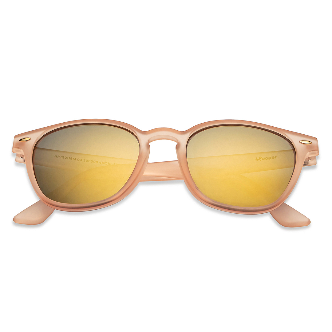 Hooper Pink Transparent Full Rim Square left side