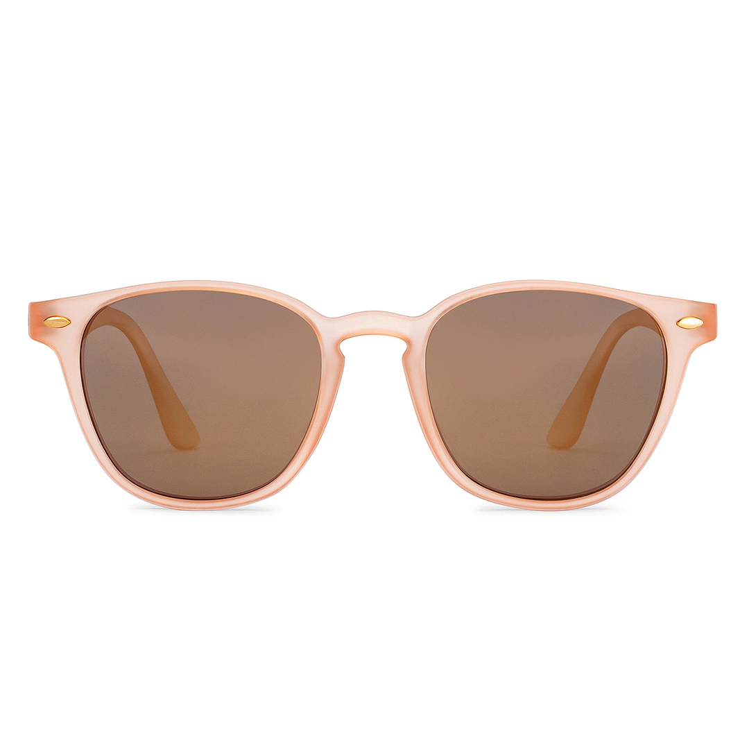 Hooper Pink Transparent Full Rim Square left side