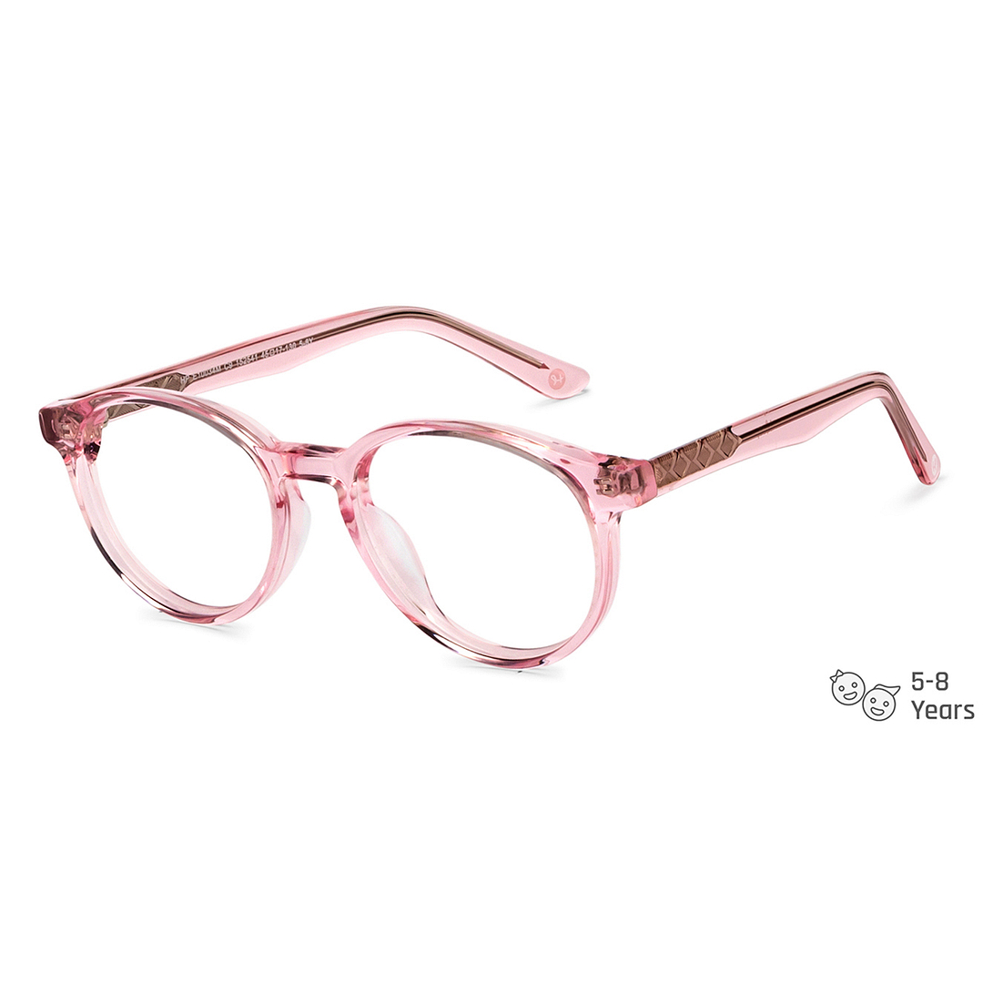 Hooper Online Pink Transparent Full Rim Round left side