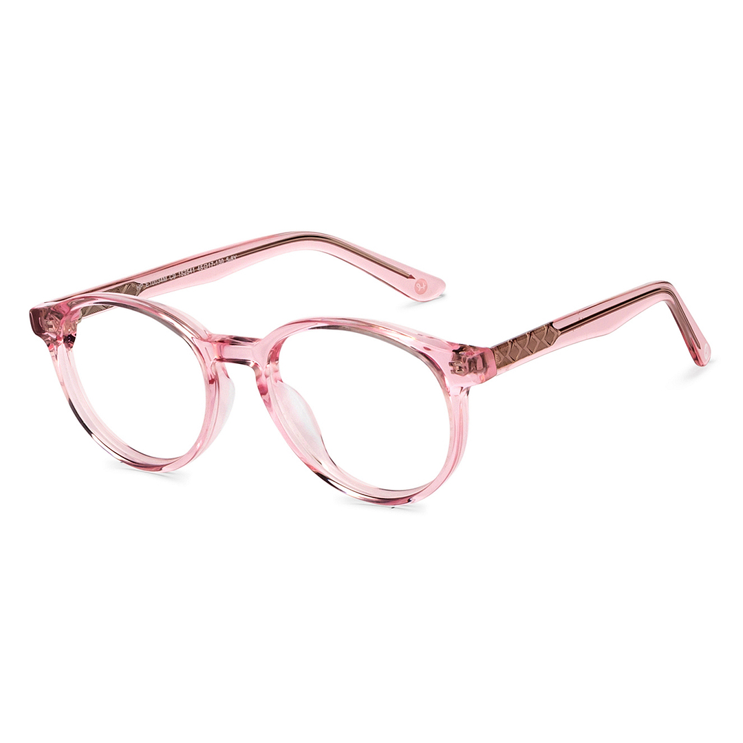 Hooper Online Pink Transparent Full Rim Round right side